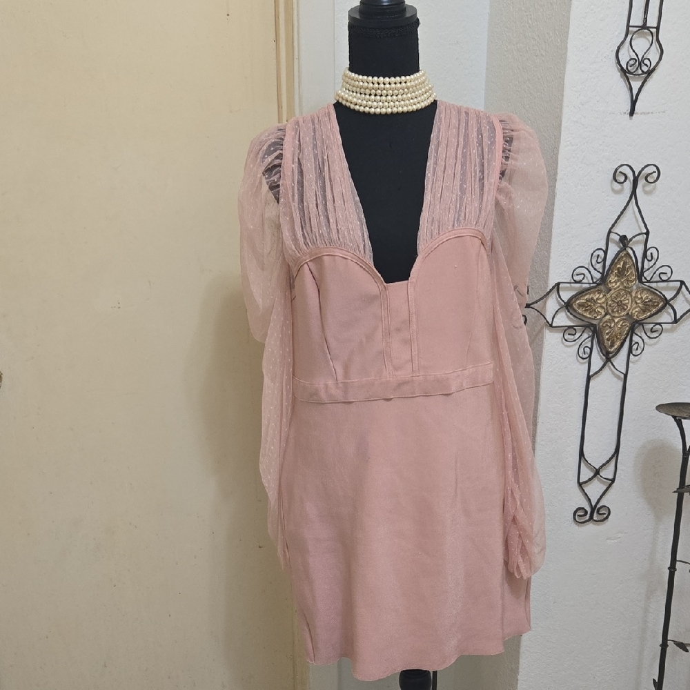 Fashion Nova Blush Pink Bodycon Dress